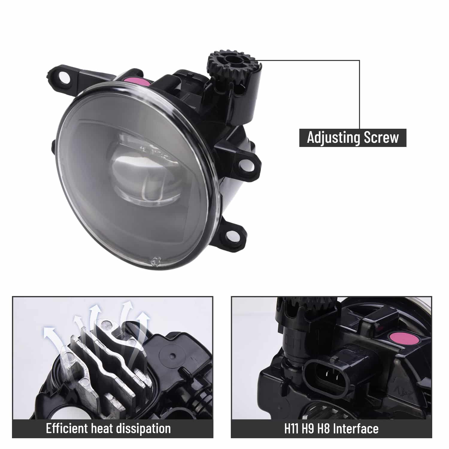New Generation Led Fog Lamp Light Upgrade for Toyota 4Runner Tacoma Tundra RAV4 C-HR Highlander Venza Sienna Scion xA 2005 06 07 2008 2009 2010 2011 2012 2013 2014 2015 2016 2017 2018 2019 2020 - Imagem 3