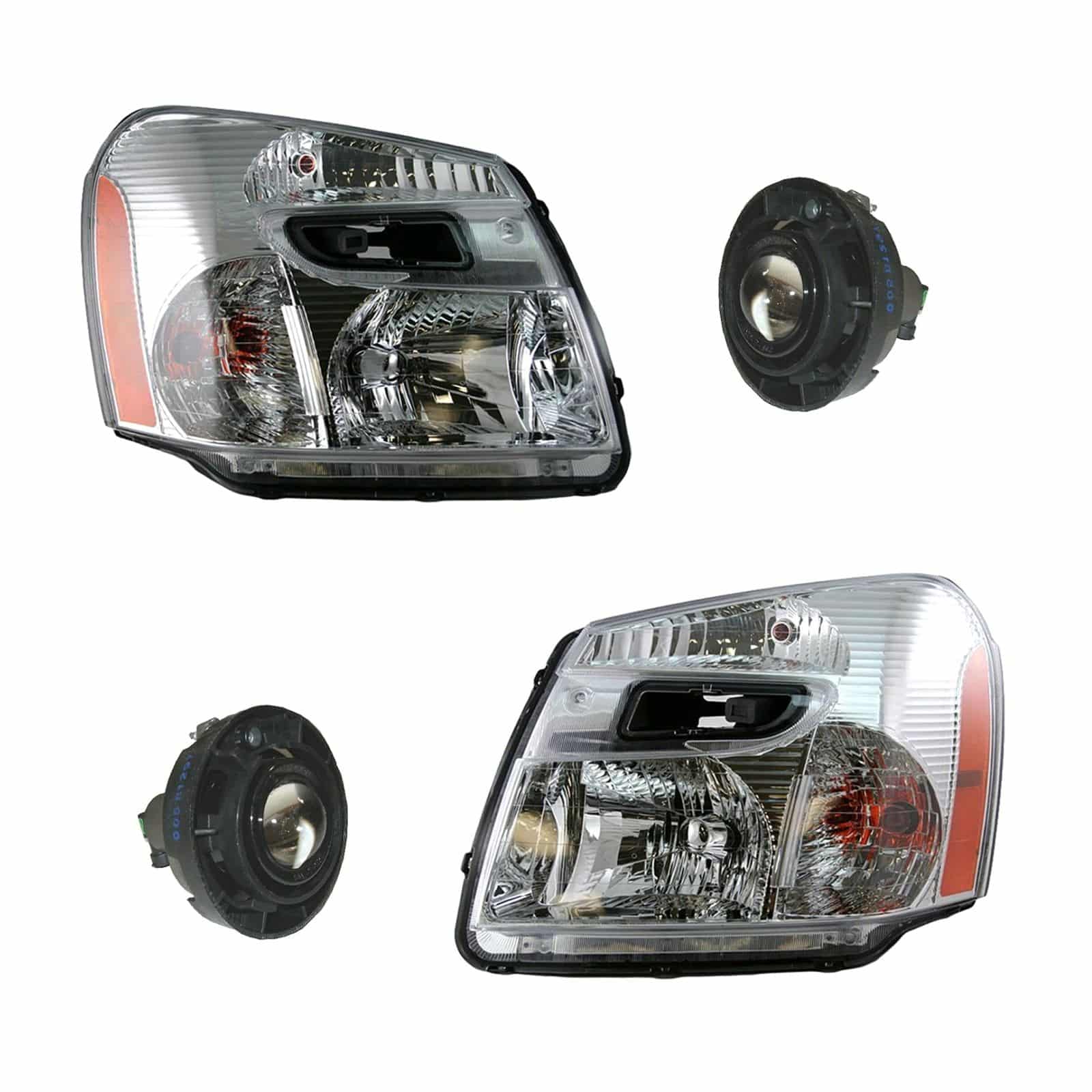 For 05-06 Chevy Equinox Headlight Fog Driving Light Lamp Kit Left Set of 4