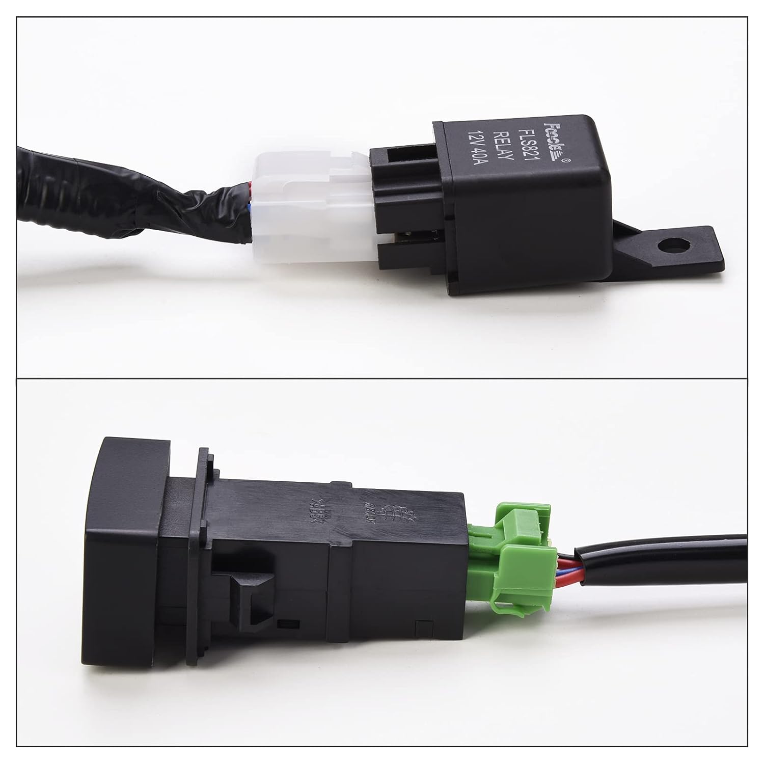 SIEMID H11 880 881 H9 Fog Light Lamp Wiring Harness Socket Wire Connector with 40A Relay & ON/Off Switch Kits Fit for LED Work Lamp Driving Lights Etc — изображение 6